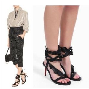 Isabel marant Ansel strappy ruffle heel sandal
